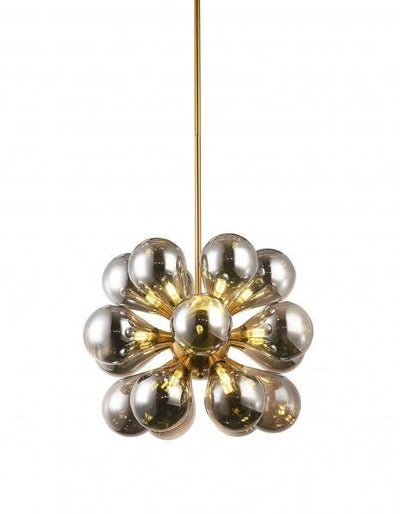 Steel Sputnik Frame with Tear Drop Glass Shade Chandelier - LV LIGHTING