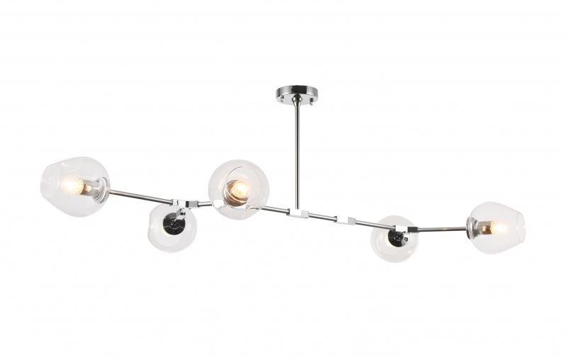 Steel Frame with Indented Glass Shade Chandelier - LV LIGHTING