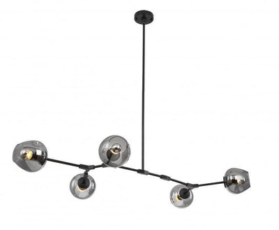 Steel Frame with Indented Glass Shade Chandelier - LV LIGHTING