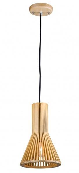 Natural Wood Frame Single Light Pendant - LV LIGHTING