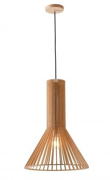 Natural Wood Frame Single Light Pendant - LV LIGHTING