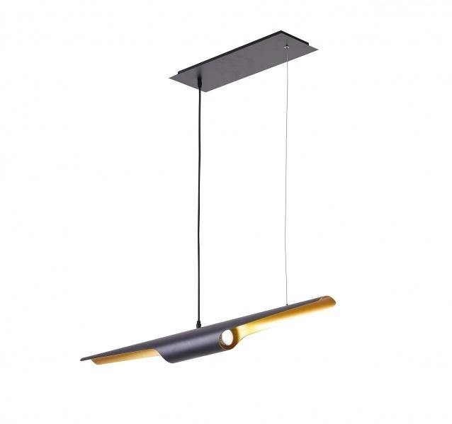 Black and Gold Tubed Pendant - LV LIGHTING