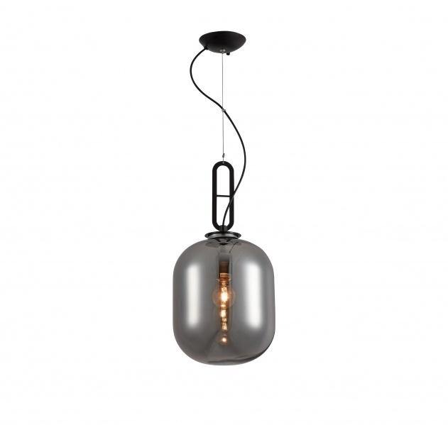 Matte Black with Clear Glass Shade Single Light Pendant - LV LIGHTING