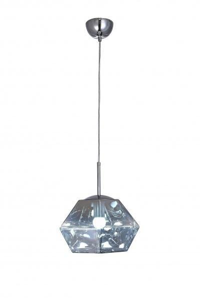 Chrome with Smoke Acrylic Shade Single Light Pendant - LV LIGHTING