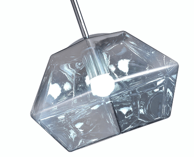 Chrome with Smoke Acrylic Shade Single Light Pendant - LV LIGHTING