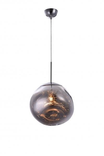 Chrome with Orb Acrylic Single Light Pendant - LV LIGHTING