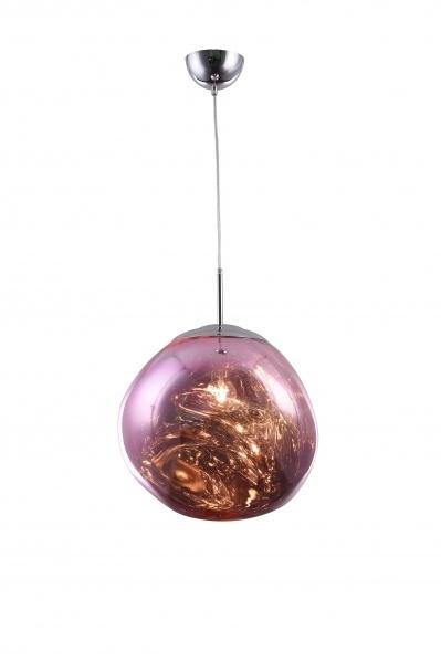 Chrome with Orb Acrylic Single Light Pendant - LV LIGHTING