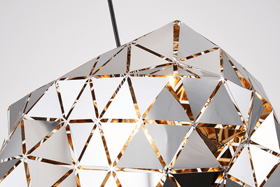 Chrome Metal Orb Frame with Single Light Pendant - LV LIGHTING