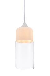 Steel with Clear Cylindrical Glass Shade Pendant - LV LIGHTING