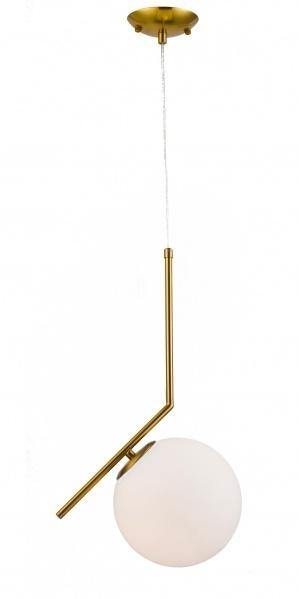 Steel Frame with Milk White Glass Shade Single Pendant - LV LIGHTING