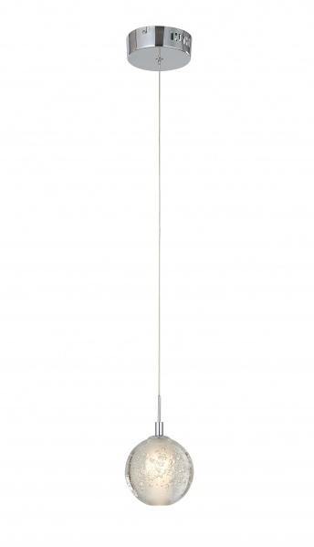 Chrome with Clear Glass Globe Single Pendant - LV LIGHTING