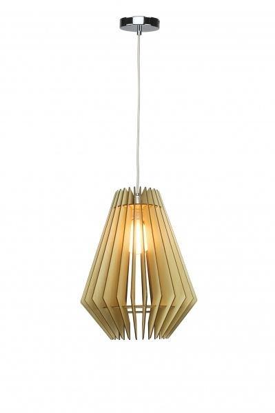 Natural Wood Frame Single Light Pendant - LV LIGHTING