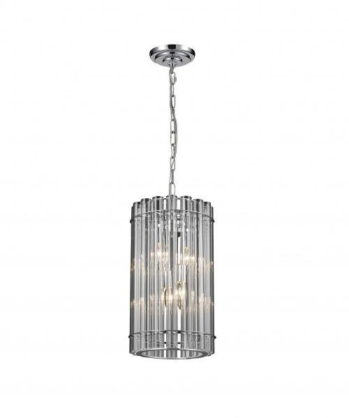 Steel Frame with Glass Rod Single Pendant - LV LIGHTING