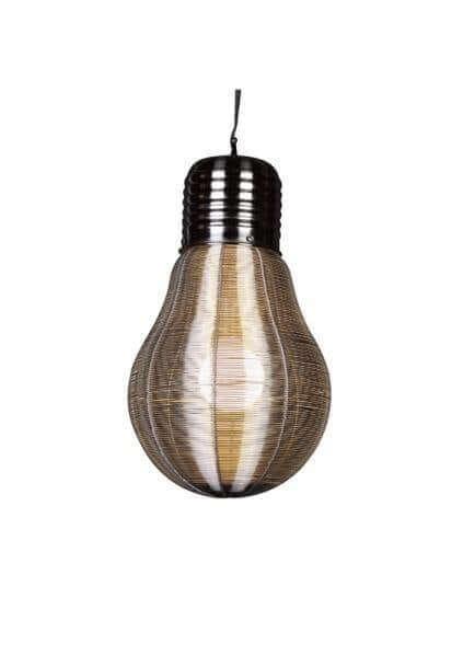 Aluminum Wired Light Bulb Shade Single Light Pendant - LV LIGHTING