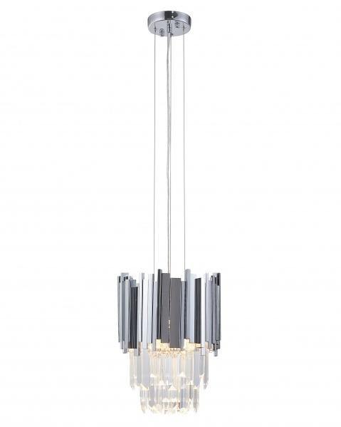 Steel Frame with Clear Crystal Single Pendant - LV LIGHTING