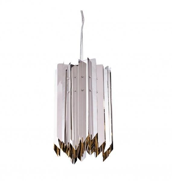 Spike Polished Nickel Shade Single Pendant - LV LIGHTING