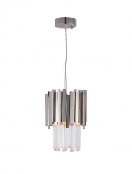 Chrome with Clear Crystal Single Pendant - LV LIGHTING