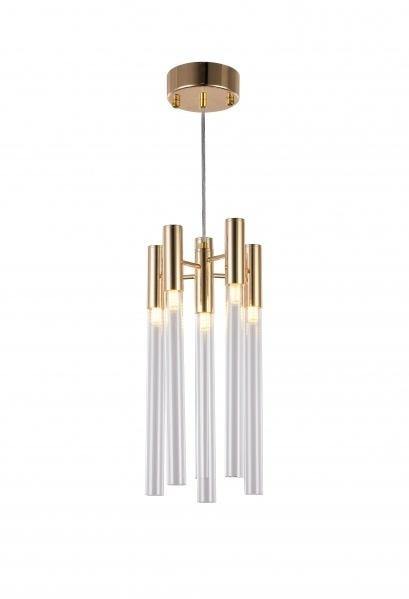 Steel Frame with Clear Glass Tube Single Pendant - LV LIGHTING