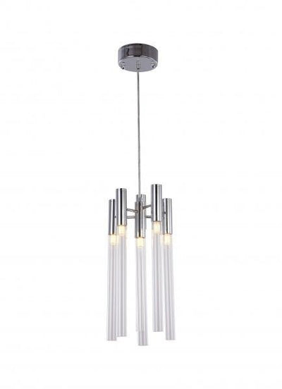 Steel Frame with Clear Glass Tube Single Pendant - LV LIGHTING