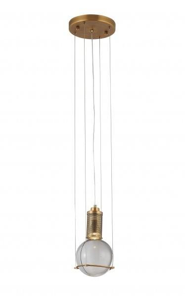 Brass with Clear Glass Globe Single Pendant - LV LIGHTING