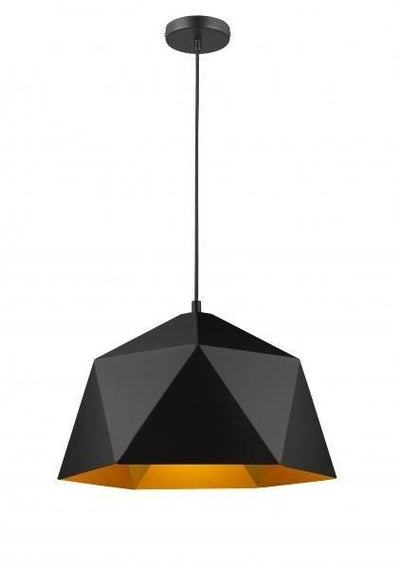 Steel Geometric Shade Single Light Pendant - LV LIGHTING