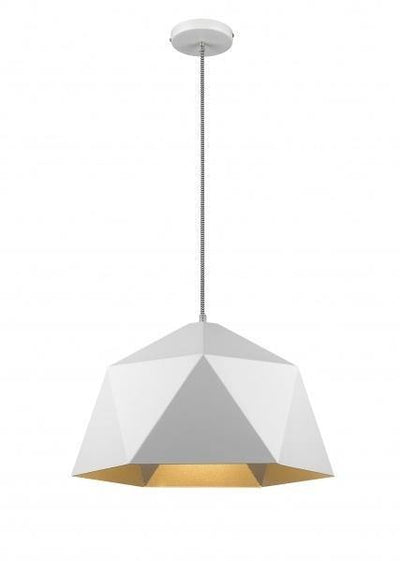 Steel Geometric Shade Single Light Pendant - LV LIGHTING