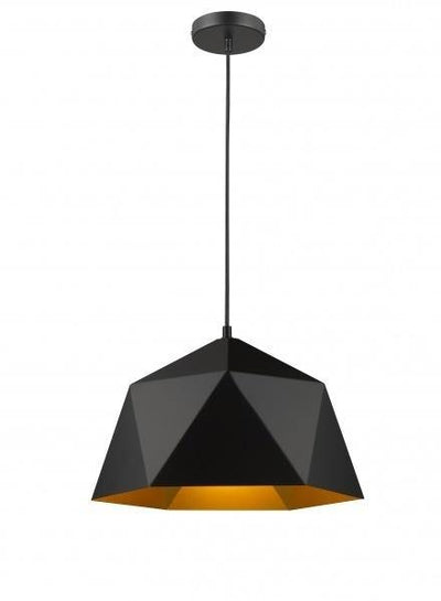 Steel Geometric Shade Single Light Pendant - LV LIGHTING