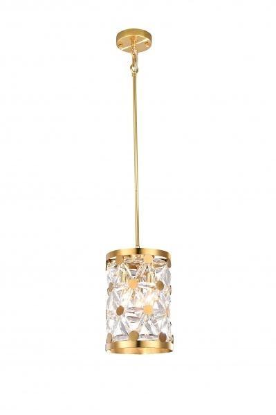 Steel with Blossom Crystal Pendant - LV LIGHTING
