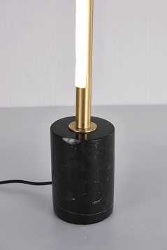 LED Brass with Silicone Diffuser and Marble Base Floor Lamp - LV LIGHTING