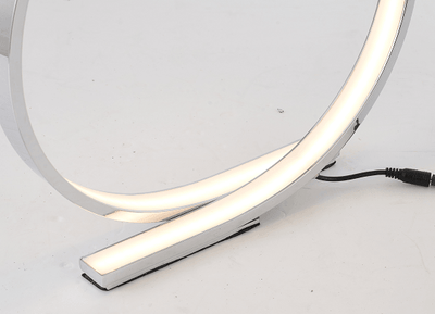 LED Chrome Loop Table Lamp - LV LIGHTING