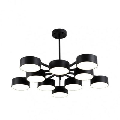 LED Black Frame with Frosted Diffuser Chandelier - LV LIGHTING