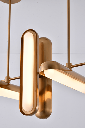 LED Brass with Acrylic Diffuser Chandelier - LV LIGHTING