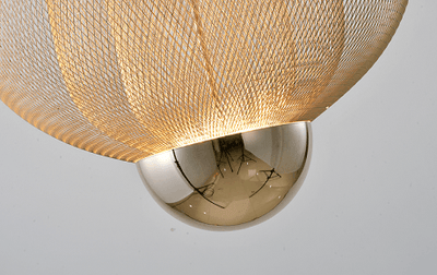 LED Gold with 3 Tier Meshed Shade Chandelier - LV LIGHTING