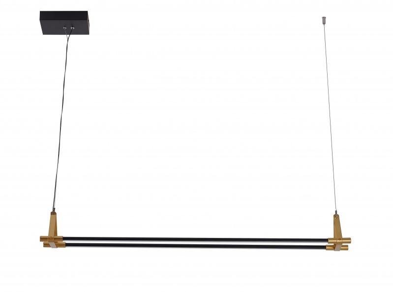 Black with Gold Linear Pendant - LV LIGHTING