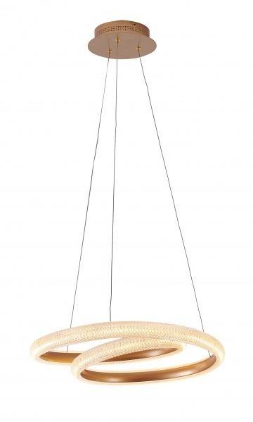 LED Gold Spiral with Clear Acrylic Diffuser Pendant - LV LIGHTING