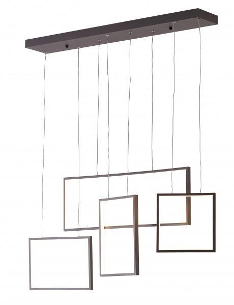 LED Coffee Brown Frame Box Linear Pendant - LV LIGHTING