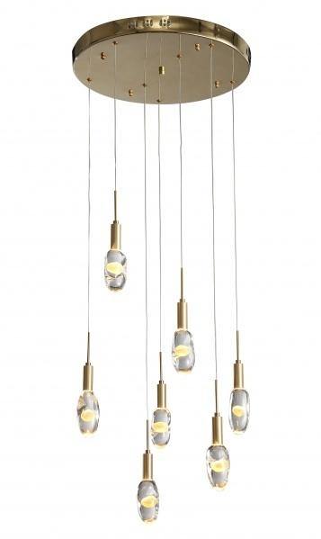 LED Gold with Clear Glass Orb Pendant - LV LIGHTING