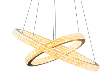 LED Gold with Acrylic Diffuser Chandelier - LV LIGHTING