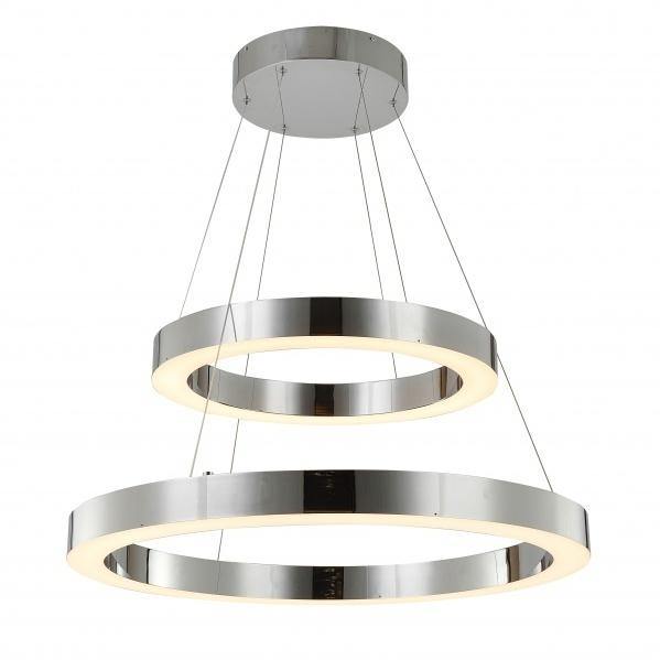 LED Steel Double Ring Chandelier - LV LIGHTING