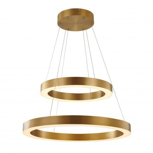 LED Steel Double Ring Chandelier - LV LIGHTING