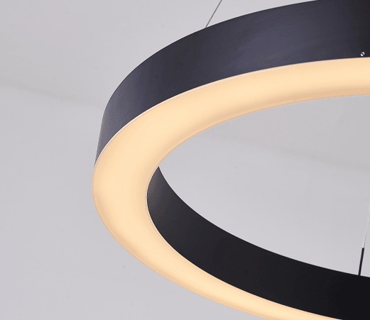 LED Single Ring with White Acrylic Diffuser Chandelier - LV LIGHTING