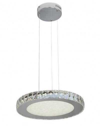 LED Chrome with Crystal Round Chandelier - LV LIGHTING
