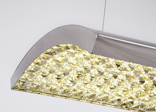 LED Chrome with Arch Crystal Chandelier - LV LIGHTING