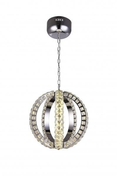 LED Chrome with Crystal Orb Chandelier / Pendant - LV LIGHTING
