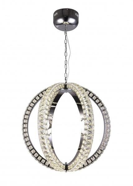 LED Chrome with Crystal Orb Chandelier / Pendant - LV LIGHTING