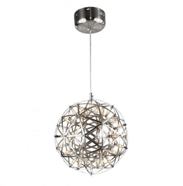 LED Satin Nickel Round Orb Star Light Chandelier / Pendant - LV LIGHTING