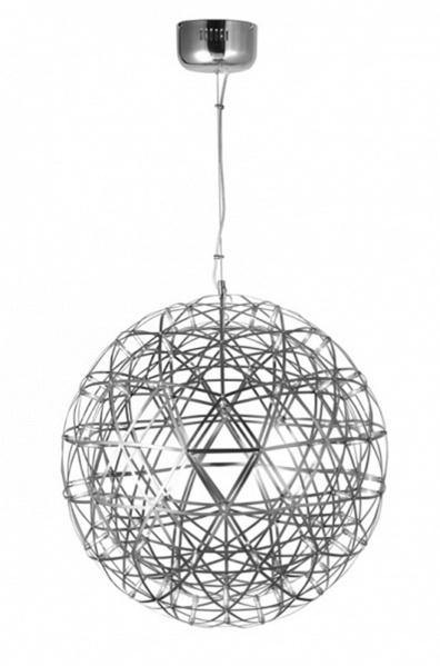 LED Satin Nickel Round Orb Star Light Chandelier / Pendant - LV LIGHTING
