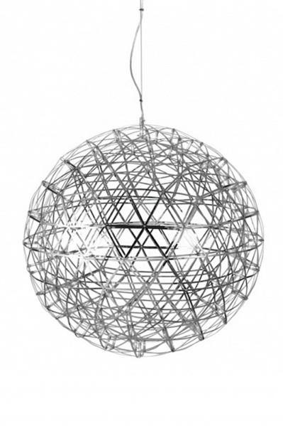 LED Satin Nickel Round Orb Star Light Chandelier / Pendant - LV LIGHTING
