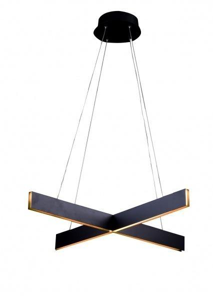 LED Steel with Acrylic Diffuser X Shape Chandelier - LV LIGHTING