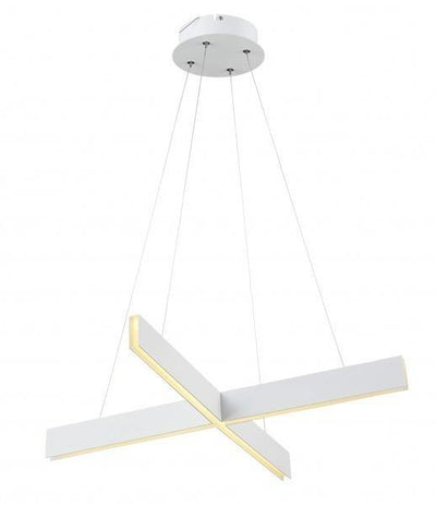 LED Steel with Acrylic Diffuser X Shape Chandelier - LV LIGHTING